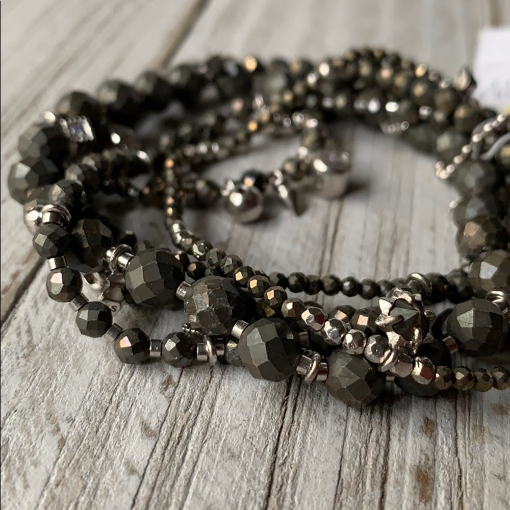 Kendra Scott Supak Pyrite Stacking Bracelets NEW - Picture 4 of 14